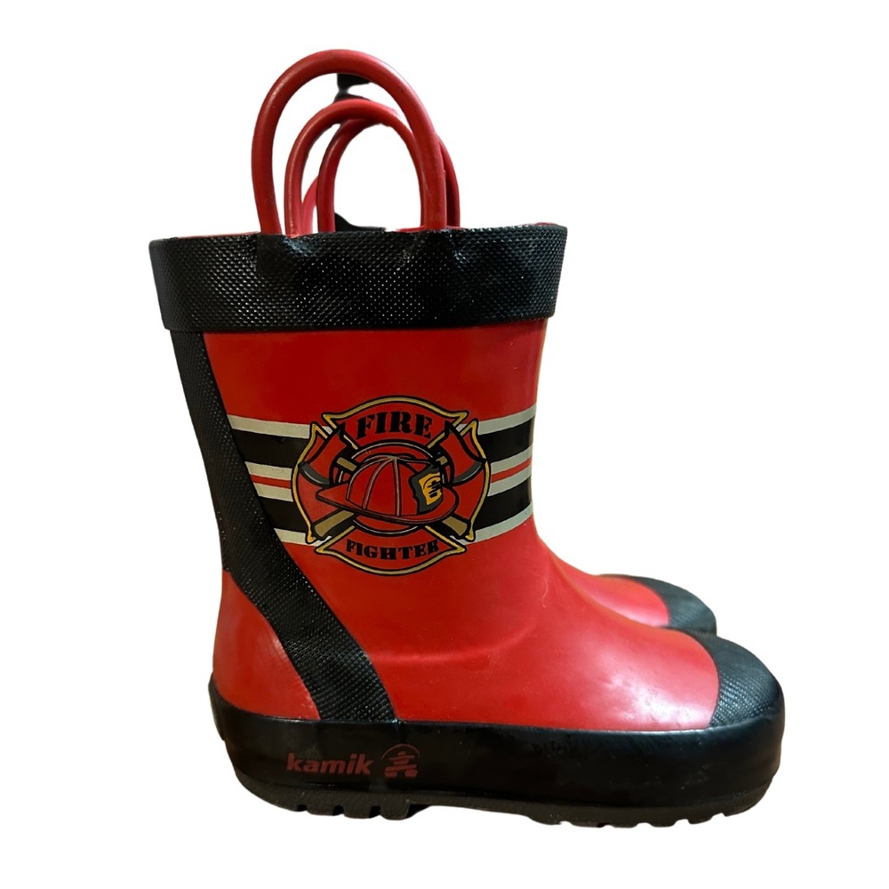 Kamik Red Fire Fighters Rain boots Size 7